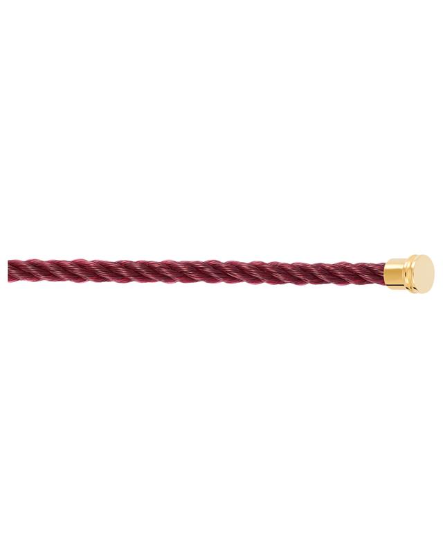 Force10 MM Grenat bracelet cable with yellow gold end pieces FRED PARIS