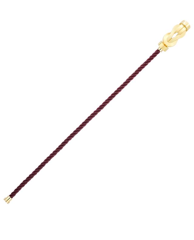 Force10 MM Grenat bracelet cable with yellow gold end pieces FRED PARIS