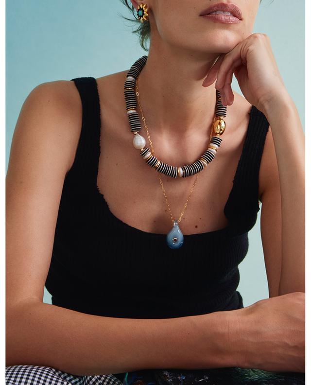 Prairie rustic pearl adorned necklace LIZZIE FORTUNATO