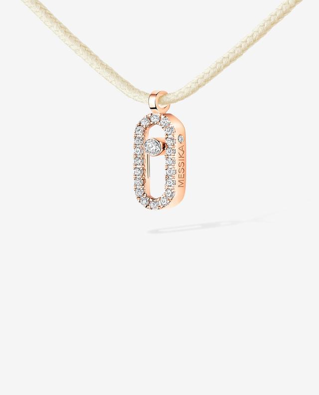 Messika Care(s) Pavé Crème cord necklace with pink gold and diamonds MESSIKA