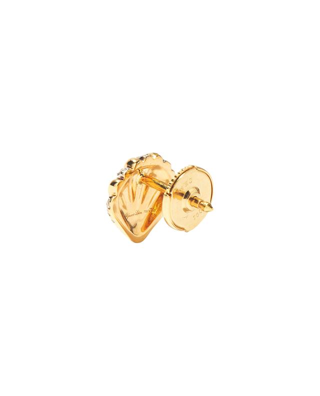 Mono clou d&#039;oreilles en or jaune et diamants Mini Coquillage YVONNE LEON