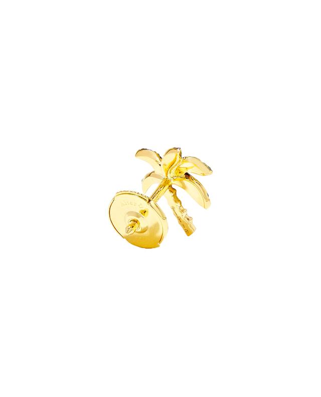 Mono clou d&#039;oreilles en or jaune et diamants Palmier YVONNE LEON