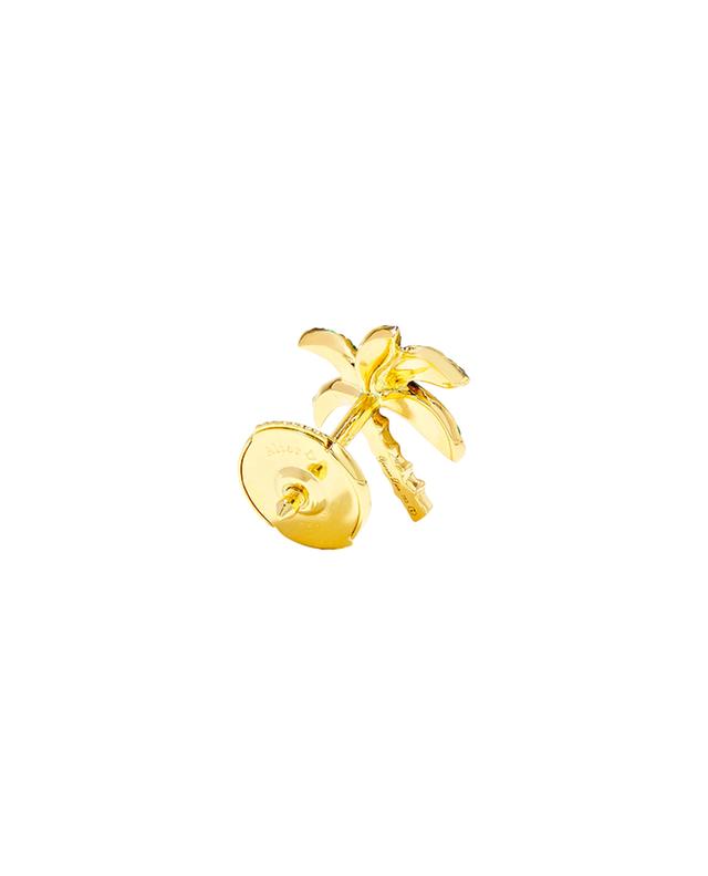 Palmier single yellow gold and tsavorite stud earring YVONNE LEON