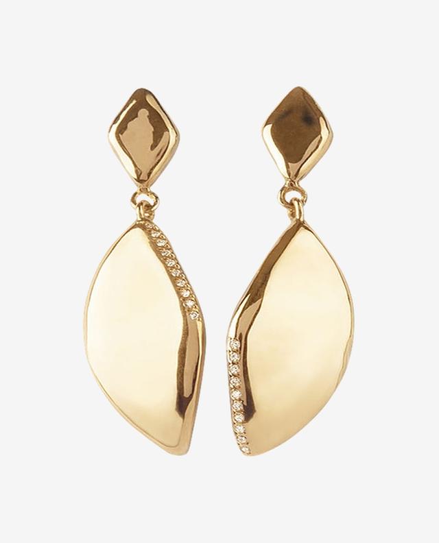 The Toxón yellow gold and diamond earrings ELI-O