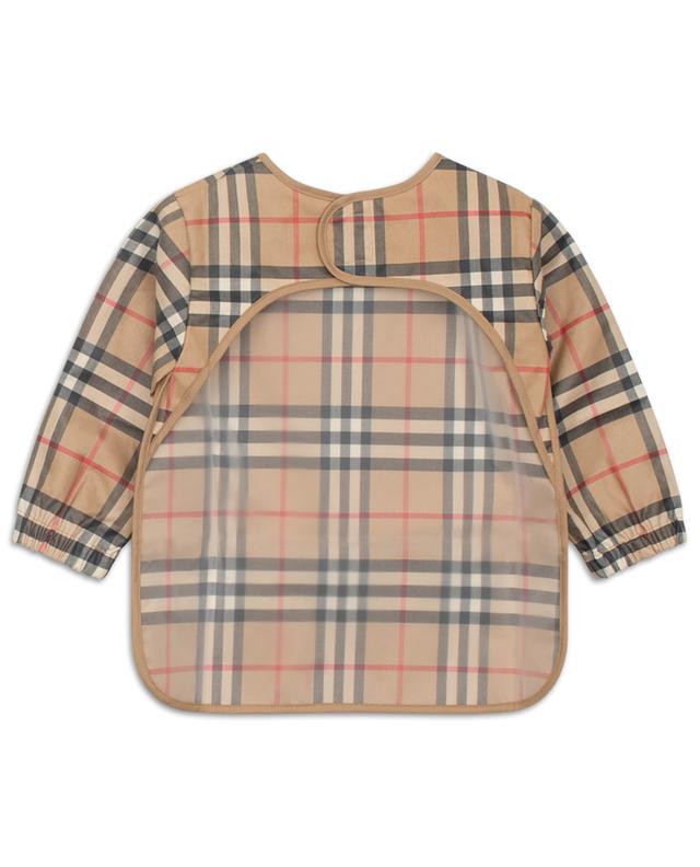 Shay Check coated cotton bib with sleeves BURBERRY