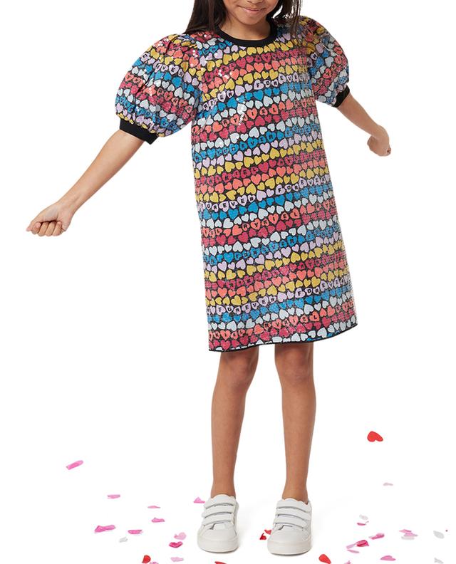 RYKIEL Hearts girl&#039;s printed sequin dress SONIA RYKIEL