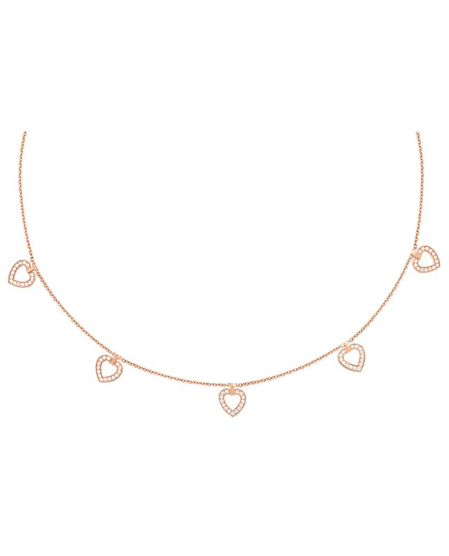 Pretty Woman Multihearts pink gold and diamond necklace FRED PARIS