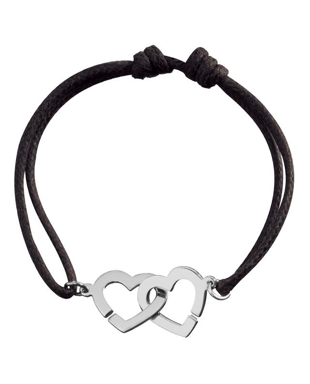 Dinh van double cœurs cord bracelet whitegold a51925