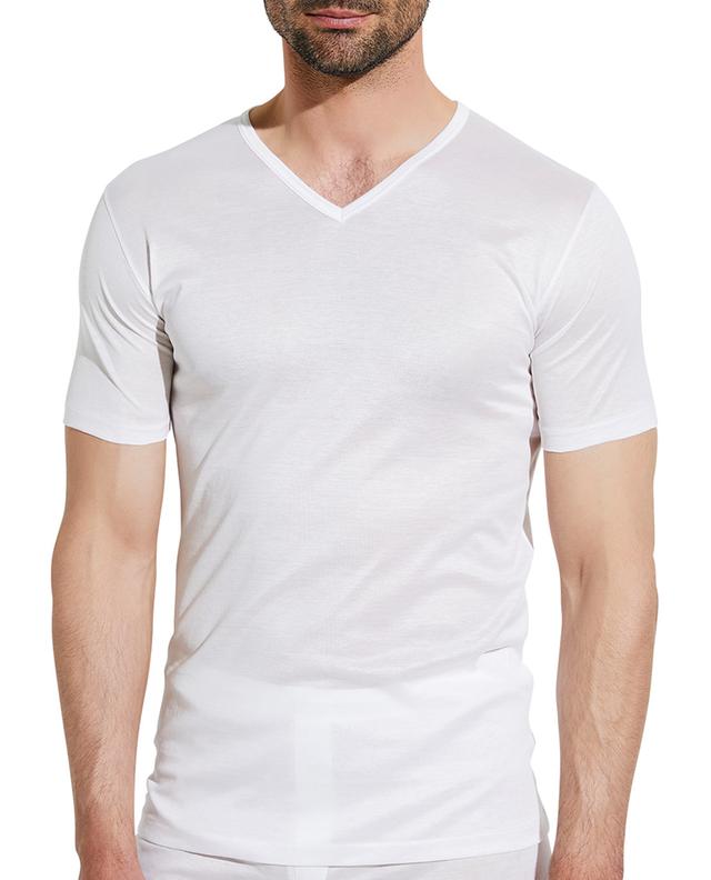 Zimmerli t-shirt aus baumwolle royal classic weiss a52657
