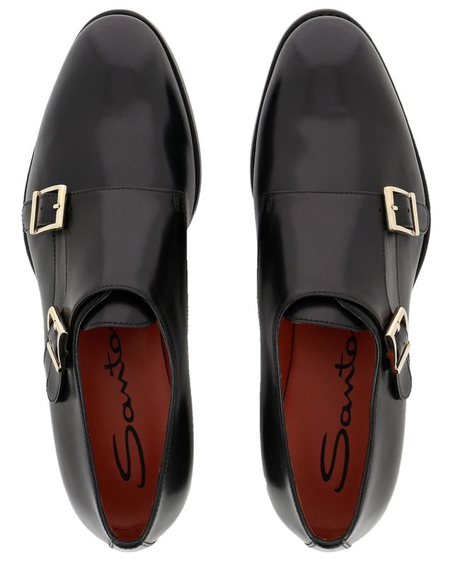 Leather monk-strap derby shoes SANTONI