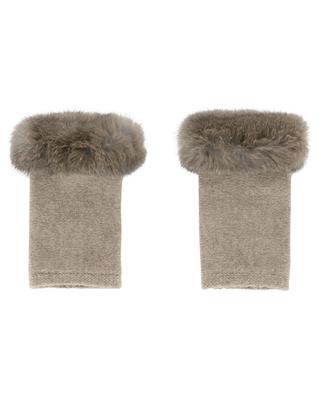 Trocadéro Wool, cashmere and fur mittens LEA CLEMENT