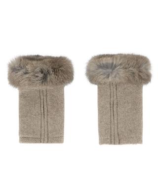 Trocadéro Wool, cashmere and fur mittens LEA CLEMENT
