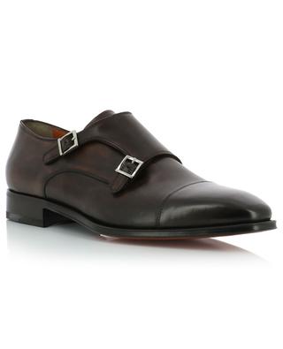 Monk-strap leather shoes SANTONI