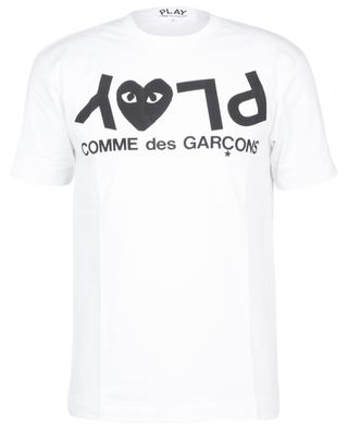 T-shirt en coton imprimé logo renversé et coeur COMME DES GARCONS PLAY