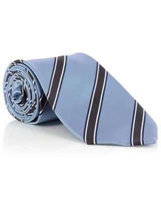 Cravate rayée en soie texturée LUIGI BORRELLI