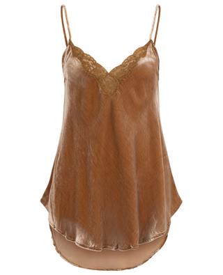 She A-line camisole in velvet and lace MES DEMOISELLES