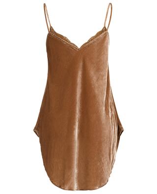 She A-line camisole in velvet and lace MES DEMOISELLES