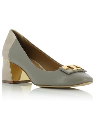 Gigi 55 leather and suede pumps TORY BURCH