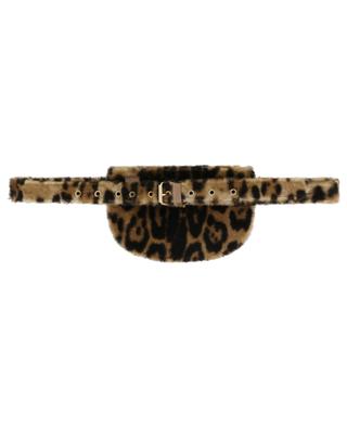Petit sac ceinture en peau lainée imprimée léopard YVES SALOMON