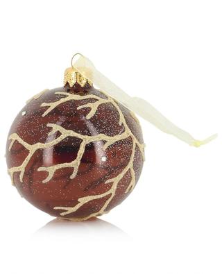 Boule de Noël motif branches avec cristaux KAEMINGK