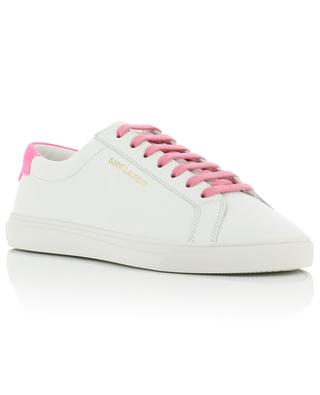 Andy SL grained leather sneakers with neon detail SAINT LAURENT PARIS