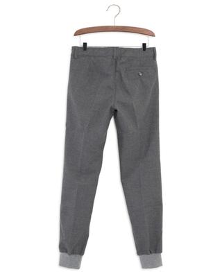 Flannel trousers with rib knit trims IL GUFO