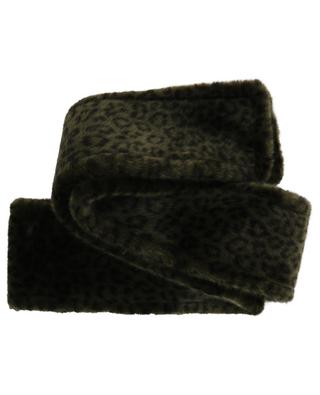 Maxi Soldier leopard print faux fur scarf / FAZ / NOT FUR