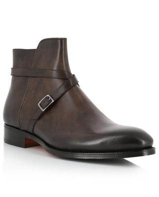 Strap adorned leather ankle boots SANTONI