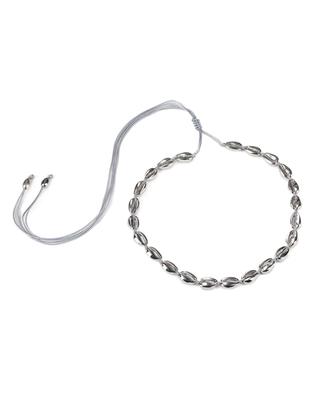 Small Puka Shell grey cord necklace TOHUM