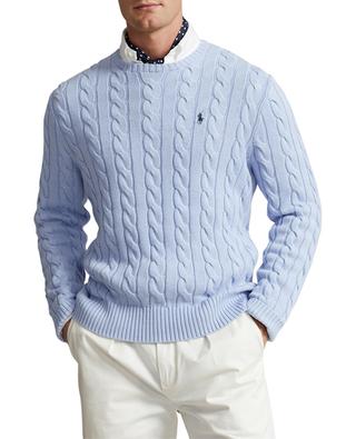 Pony embroidered cable knit cotton jumper POLO RALPH LAUREN