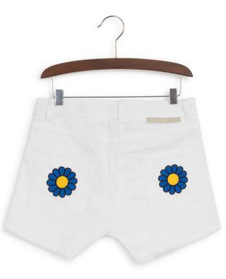 Flower embroidered denim shorts STELLA MCCARTNEY KIDS