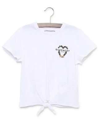 Heart embroidered front tie T-shirt GIVENCHY