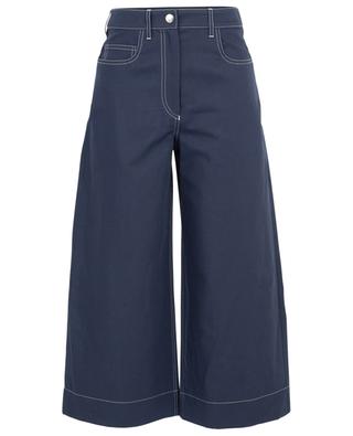 Flared cotton and linen blend culottes KENZO