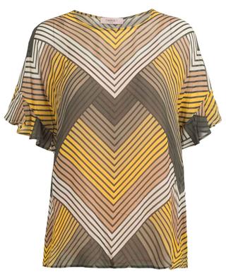 Transparente ärmellose Bluse mit Graphic-Print TWINSET