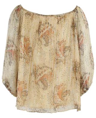 Positano long-sleeved printed mousseline top TOUPY