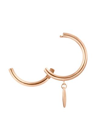 Marrakesh M pink gold single hoop earring VANRYCKE