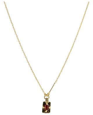 Oscar Cornaline gold plated necklace with stone MONSIEUR PARIS