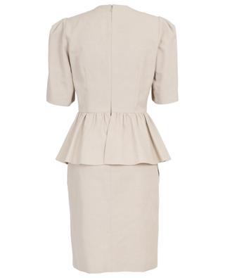 Fitted peplum dress in cotton and linen STELLA MCCARTNEY