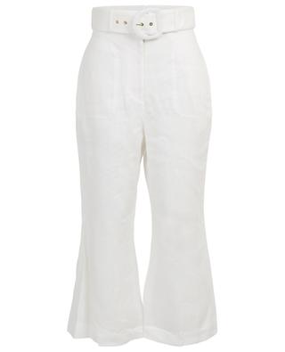 Super Eight wide leg belted linen trousers ZIMMERMANN
