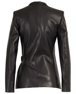 Asymmetrically draped jacket in supple leather BARBARA BUI