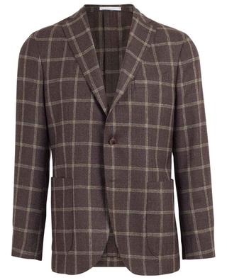 Wool and linen blend check blazer BOGLIOLI
