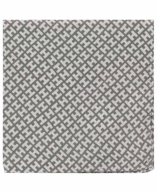 MiniH silk pocket square with print HEMISPHERE