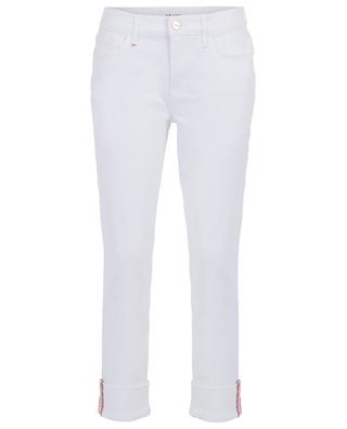 Le Nik Blanc straight fit low rise jeans with turn-ups FRAME