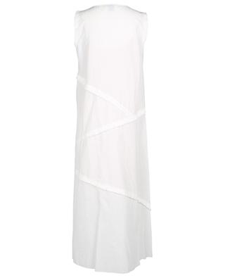 Long sleeveless frilled crinkle effect A-line dress LORENA ANTONIAZZI