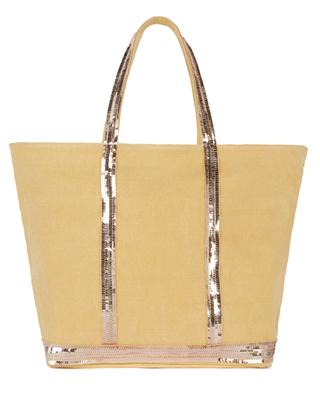 Medium linen canvas tote bag with sequins VANESSA BRUNO