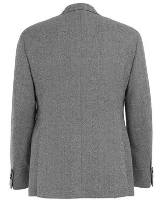 Aida chevron pattern wool, linen and silk blazer CARUSO