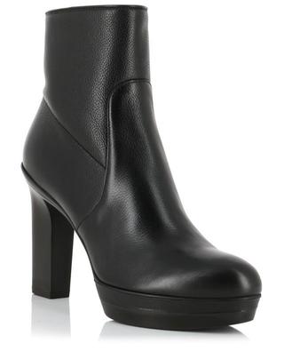Grained leather heeled platform ankle boots SANTONI