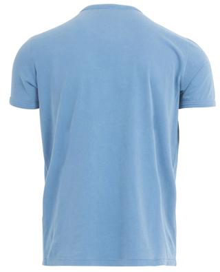 Short-sleeved V-neck T-shirt in stretch jersey MAJESTIC FILATURES