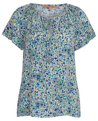 Short-sleeved floral crepe blouse LA CAMICIA