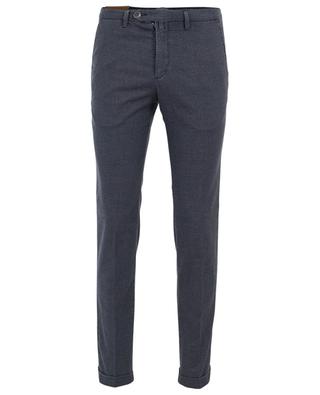 Checked cotton blend trousers B SETTECENTO
